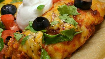 Beef Enchiladas with Spicy Red Sauce