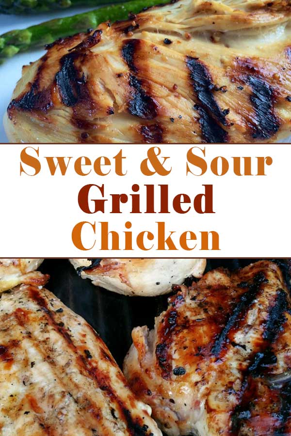 Sweet and Sour grilled chicken breasts - Recipes A to Z