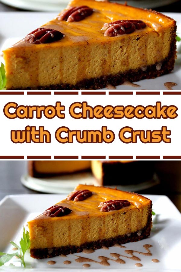 Carrot Cheesecake with Crumb Crust Recipe