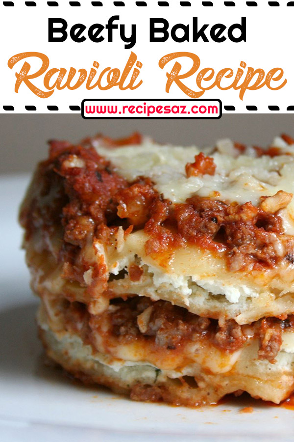 Beefy Baked Ravioli Recipe