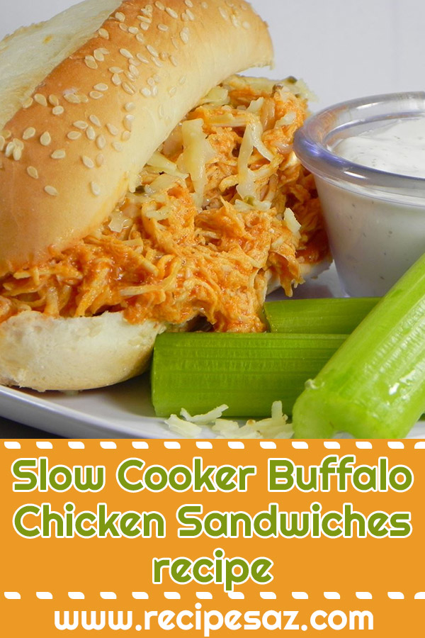 Slow Cooker Buffalo Chicken Sandwiches recipe