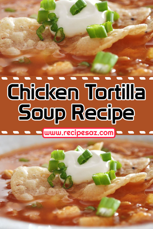 Chicken Tortilla Soup Recipe - An easy to make soup that's quite good. Fresh chicken and tortilla chips with vegetables. Makes for a delicious, warm soup. #chicken #tortilla #soup #chickentortilla #chickentortillasoup #chickensouprecipe #souprecipe #tortillasouprecipe #recipes #chickenrecipe