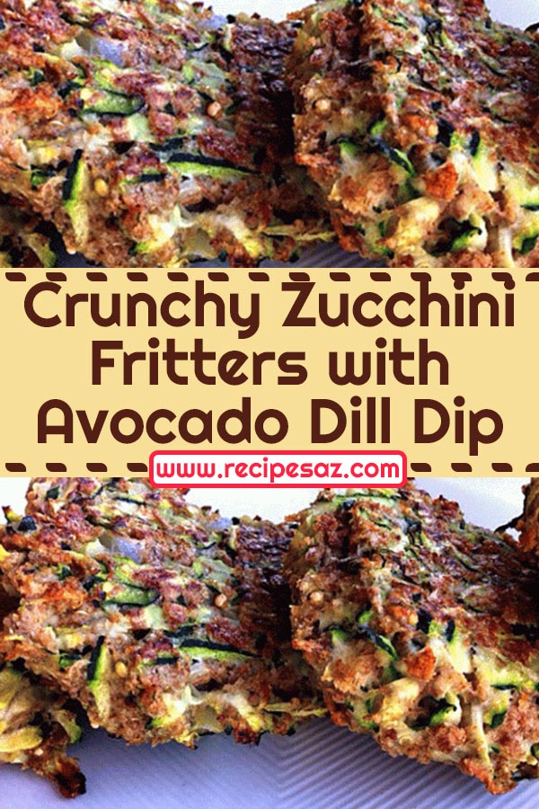 Crunchy Zucchini Fritters with Avocado Dip