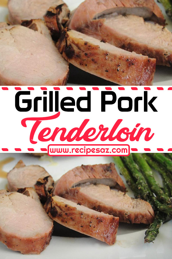 Grilled Pork Tenderloin Recipe - This pork recipe is always tender and juicy. Serve with additional barbecue sauce for dipping. #grilledporktenderloin #grilledpork #grilledporkrecipe #pork #porkrecipe #porktenderloin #porktenderloinrecipe #recipes