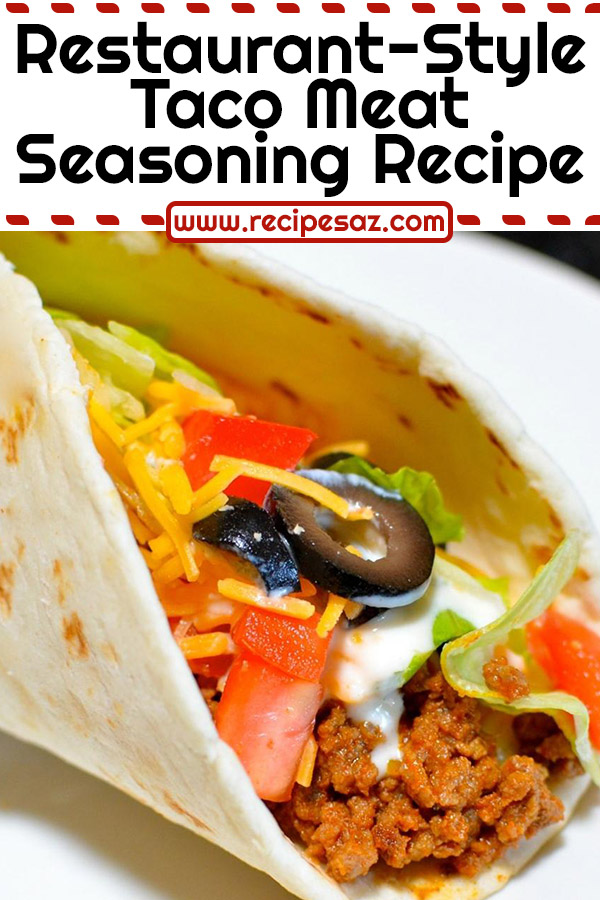 Restaurant-Style Taco Meat Seasoning Recipe