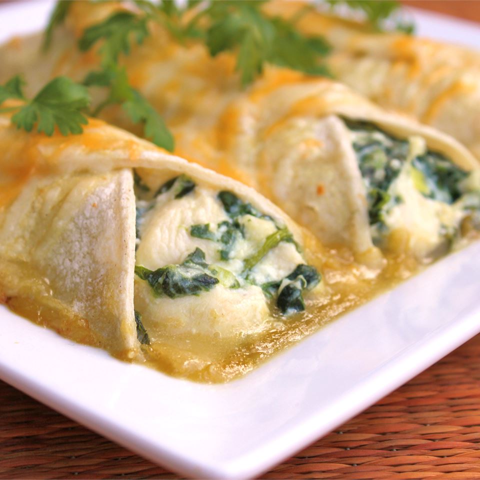 Spinach Enchiladas Recipe - Recipes A to Z