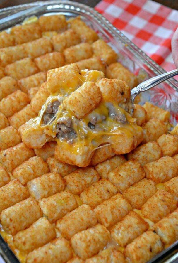 Tater Tot Casserole Recipe - Recipes A to Z